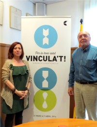 Il·lma. Montserrat Candini i Dr. Guillem Homet durant la presentació del programa: Per la teva salut, VINCULA'T